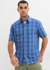 Camicia a maniche corte in puro cotone, Blu, Taglia 39/40 (M), bonprix