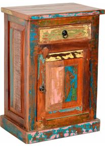 Kommode Sit "Riverboat", bunt, B:55cm H:73cm T:34cm, Massivholz, Recyceltes Altholz, Sideboards, Kommode, aus recyceltem Altholz, Shabby Chic, Vintage