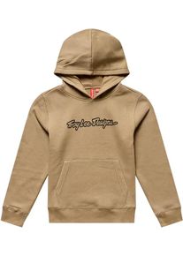 Troy Lee Designs Signature, hoodie youth , color: Light Brown/Black , size: S