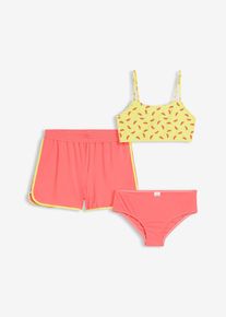 bonprix Costum bikini și șort (set/3piese), roz, 164/170