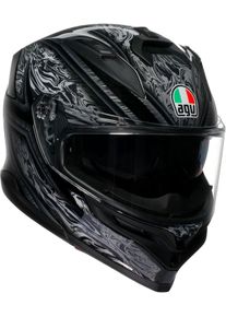AGV K7 Damascus, integraalhelm , kleur: zwart/zilver , maat: XL