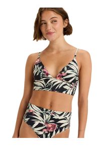 Triangel-Bikini-Top Roxy "Pt Beach Classics Tank Tri", Damen, Gr. L, Cup B, grau (anthrazit wind swept floral), Obermaterial: 85% Microfaser, 15% Elasthan;, Bikini-Oberteile Triangel-Bikini-Top