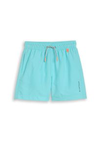 Strandshorts Tom Tailor, Jungen, Gr. 176, N-Gr, river teal, Web, Obermaterial: 100% Polyester. Futter: 100% Polyester, unifarben, l&auml;ssig geschnitten kurz, Hosen Strandshorts, mit Kordelzug, f&uuml;r Boys