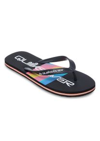 Zehentrenner Quiksilver "MOLOKAI STRIPE 26", Herren, Gr. 42, Synthetik, bunt (schwarz 1), Schuhe Zehentrenner, Sommerschuhe