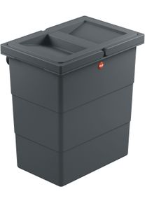 M&uuml;lleimer Hailo "FLEXBOX S", grau (anthrazit), B:15,5cm H:225cm T:22cm, Kunststoff, M&uuml;lleimer, M&uuml;lleimer, Kunststoff, geruchsdichter Deckel, 7 Liter