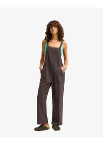 Jumpsuit Billabong "PACIFIC TIME", Damen, Gr. M (38), N-Gr, schwarz sands, Web, Obermaterial: 100% Baumwolle, unifarben, bequem lang, Overalls Jumpsuit, mit aufgesetzten Taschen und im R&uuml;cken verstellbaren Tr&auml;gern
