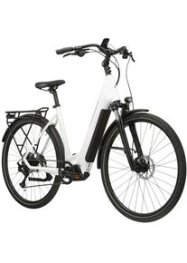 E-Bike KROSS "E-Trekkingrad Trans 5.0 28" wei&szlig; 9 G&auml;nge - Shimano Mittelmotor" Gr. 56, wei&szlig; (wei&szlig;, schwarz), Elektrofahrr&auml;der, 56cm, 28 Zoll (71,12cm), E-Bike, SHIMANO 36 V/250 W, Mittelmotor E5000