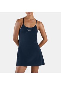 Sommerkleid Reebok "ID STRAPPY DRESS", Damen, Gr. M, N-Gr, vector navy, Obermaterial: 95% Baumwolle, 5% Elasthan, Kleider Sommerkleid, f&uuml;r Sommermode, Sportmode und Streetware, aus Baumwolle und Elasthan