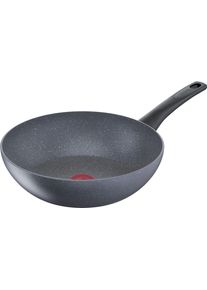 Wok Tefal "Healthy Chef", grau, B:28,6cm H:10,5cm L:46,8cm &Oslash;:28cm, Pfannen, Wok, Mineralia+ Versiegelung, Thermo-Signal, &Oslash; 28 cm, Induktion