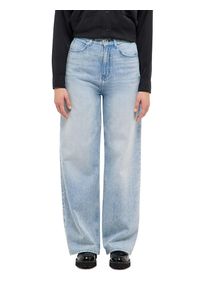 Weite Jeans Mustang "Damen Style Luise Wide", Damen, Gr. 26, L&auml;nge 30, blau (311 blau), Denim/Jeans, 79% Baumwolle, 11% Modal, 10% Lyocell, unifarben, weit, Jeans Weite Jeans