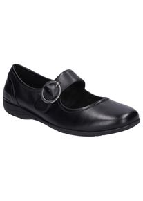 Riemchenballerina Josef Seibel "Fenja 18", Herren, Gr. 39, schwarz, Kalbsleder, Schuhe Riemchenballerina, Spangenschuh, Festtagsschuh, Komfortschuh mit modischer Schnalle