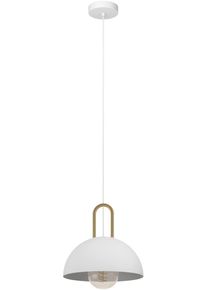 Eglo H&auml;ngeleuchte "CALMANERA", wei&szlig; (wei&szlig;, messingfarben), &Oslash; 32,5 H: 110cm, 1 Stk., Leuchten, H&auml;ngeleuchte aus Stahl - exkl. E27 - 40W, H&auml;ngeleuchte
