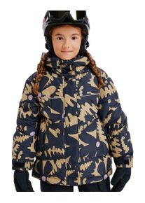 Snowboardjacke Roxy "Askamoon 15K", M&auml;dchen, Gr. 8, beige (fennel seed big flower rg), Obermaterial: 100% Polyester., Jacken Snowboardjacke