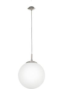 Eglo H&auml;ngeleuchte "RONDO", wei&szlig; (wei&szlig;, nickelfarben), 1, &Oslash; 30cm, Leuchten, Esszimmerlampe, zeitloses Design, modern, schlicht, H&auml;ngeleuchte