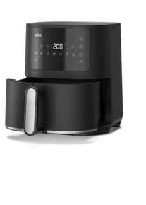 Braun Hei&szlig;luftfritteuse "Airfryer MultiFry 3 HF 3030I BK - 4,3 Liter, 8 Kochprogramme", schwarz (matt schwarz), B:36,2cm H:30,1cm T:26,2cm, Fritteusen, 1.500 Watt, RealAir Technologie, digitales Display, Hei&szlig;luftfritteuse