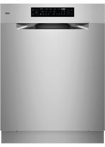 AEG Unterbaugeschirrsp&uuml;ler "GU8200B2SCM", Energieeffizienz: B, silberfarben, B:59,6cm H:81,5cm T:58cm, Geschirrsp&uuml;ler, Wasserparende Sp&uuml;lmaschine mit nur 8,4 l kraftvoll gegen Eingebranntes, Unterbaugeschirrsp&uuml;ler