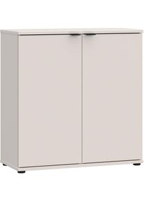 Kommode FORTE "Ganymede", beige (sand), B:80,1cm H:82,3cm T:34,1cm, Holzwerkstoff, Sideboards, Kommode, Kommode, Stauraum, Metallgriffe, 4 Dekore, Breite 80,1cm