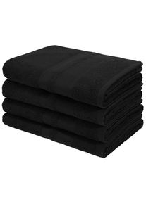 Duscht&uuml;cher OTTO HOME "Vanessa, 4 Duscht&uuml;cher, 70x140cm, in Standard- und Premium-Qualit&auml;t", schwarz, B:70cm L:140cm, Walkfrottee, Obermaterial: 100% Baumwolle, Handt&uuml;cher, Duscht&uuml;cher, Handt&uuml;cher mit Bord&uuml;re, 100% Baumwolle, einfarbig, weich