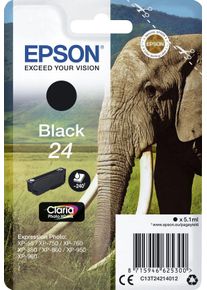 Epson Tintenpatrone "Black 24 Claria Photo HD Ink", schwarz, Tintenpatronen, original Epson Druckerpatrone 24 schwarz, Tintenpatrone