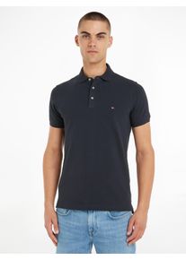 Poloshirt Tommy Hilfiger "1985 SLIM POLO", Herren, Gr. XL (54), blau (desert sky), Piqu&eacute;, Obermaterial: 97% Baumwolle, 3% Elasthan, unifarben, Basic, schmal normal, Rundhals, eingesetzt Rippb&uuml;ndchen, Shirts Poloshirt, mit Stickerei, Piqu&eacute;-Qualit&auml;t, Slim fit