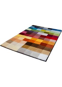 Badematte Kleine Wolke "Cubetto" Gr. 53, bunt, H:25mm, Kunstfaser, Badematten, Badematte, Badteppich, modernes Karo Muster, rechteckig & rund erh&auml;ltlich