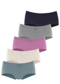 Panty Vivance, Herren, Gr. 40/42, bunt (anthrazit meliert, beige meliert, flieder, eukalyptus, navy), Single Jersey, Obermaterial: 95% Baumwolle, 5% Elasthan, meliert, unifarben, k&ouml;rpernah, Unterhosen Panty, mit breitem B&uuml;ndchen ohne zus&auml;tzliches Gummi