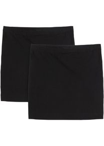 Jerseyrock bonprix, Damen, Gr. 32/34 (XS), schwarz (schwarz, schwarz), Jersey, Obermaterial: 95% Baumwolle, 5% Elasthan, unifarben, figurbetont ca. Mitte Oberschenkel, R&ouml;cke Jerseyrock, aus Baumwolle und Elasthan, figurbetonte Passform, unifarben