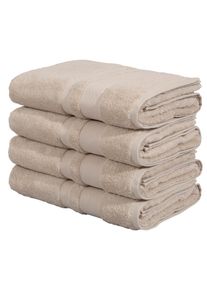 Duscht&uuml;cher OTTO HOME "Vanessa, 4 Duscht&uuml;cher, 70x140cm, in Standard- und Premium-Qualit&auml;t", creme, B:70cm L:140cm, Walkfrottee, Obermaterial: 100% Baumwolle, Handt&uuml;cher, Duscht&uuml;cher, Handt&uuml;cher mit Bord&uuml;re, 100% Baumwolle, einfarbig, weich