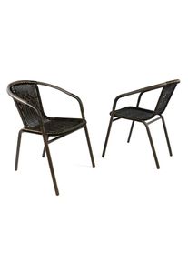 Gartenstuhl Vcm "Bistro Stuhl - Rattangeflecht", braun, Obermaterial: 100% Kunststoff plastic., St&uuml;hle, Gartenstuhl