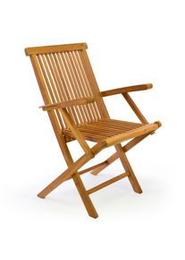 Gartenstuhl Vcm "Gartenstuhl Hochlehner Klappstuhl Holz Teak", braun, Obermaterial: 100% Holz Wood., St&uuml;hle, Gartenstuhl