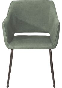 Schalenstuhl Sit "T-VELVET ARMCHAIR", gr&uuml;n (celadon stc 3), B:56cm H:82cm T:61cm, Modischer Samtstoff STC (100% Polyester), St&uuml;hle, Schalenstuhl