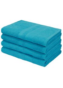 Duscht&uuml;cher OTTO HOME "Vanessa, 4 Duscht&uuml;cher, 70x140cm, in Standard- und Premium-Qualit&auml;t", blau (t&uuml;rkis), B:70cm L:140cm, Walkfrottee, Obermaterial: 100% Baumwolle, Handt&uuml;cher, Duscht&uuml;cher, Handt&uuml;cher mit Bord&uuml;re, 100% Baumwolle, einfarbig, weich