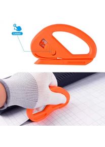 For Perfect Cuts: Easy-Glide Wrapping Paper Cutter (Safe Razor Blade Design) Suitable for Gift Wrap Crafts & Office Use