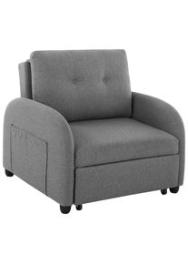 Livetastic , Dunkelgrau , Textil , 102x94x95 cm , Liegefunktion , Wohnzimmer, Sofas & Couches, Schlafsofas, Schlafsessel
