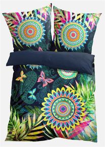 bonprix Lenjerie de pat cu 2 fețe, negru, 1x 80/80 cm, 1x 135/200 cm