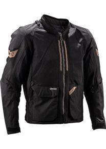 Leatt Adventure FlowTour 4.5 Short V26, textile jacket , color: Black/Grey/Bronze , size: 4XL