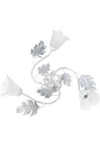 Deckenleuchte Marilena Wei&szlig;/Silber max. 6 Watt Deckenlampe