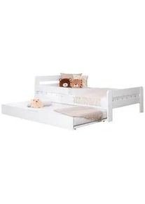 Bett Bennet mit Ausziehbett ca. 90x200 cm Wei&szlig;