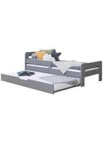 Bett Bennet mit Ausziehbett ca. 120x200 cm Hellgrau