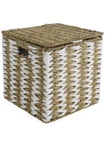 Korb Lena Naturfarben/Wei&szlig;