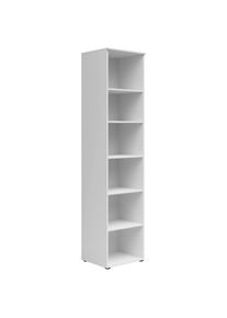 CARRYHOME Regal, Wei&szlig;, Kunststoff, 5 F&auml;cher, 45x195x40 cm, FSC Mix, Typenauswahl, Beim&ouml;bel erh&auml;ltlich, stehend, Wohnzimmer, Regale, B&uuml;cherregale