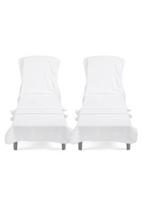 Lounge Chair Towels with Pocket 3 * 86" Inch Pool Chair Towels Soft and Absorbent Chaise Lounge Towels for Pool 2 Piece