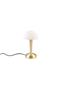 M&Ouml;BELIX M&ouml;belix , Wei&szlig;, Messingfarben , Metall, Glas , 26.5 cm , Touch (on/off) , Beleuchtung, Innenleuchten, Tischlampen