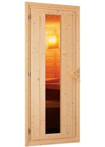 Saunat&uuml;r Karibu "T&uuml;rpaket 38 + 40 mm", braun (bronziert), B:65,5cm, Glas, Massivholz, T&uuml;ren, Saunat&uuml;r, Energiespart&uuml;r