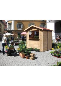 Gartenhaus Karibu "Verkaufshaus 1 naturbelassen", beige (naturbelassen), Holzwerkstoff, Gartenh&auml;user, Gartenhaus, aus hochwertiger nordischer Fichte
