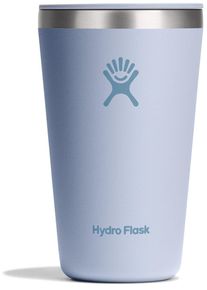 Thermobecher Hydro Flask "16 OZ All Around Tumbler Press-In Lid, 473 ml", blau (surf), B:8,64cm H:14,4cm &Oslash;:8,7cm, Edelstahl, Trinkgef&auml;&szlig;e, Thermobecher, Kompatibel mit Trinkhalmdeckel und verschlie&szlig;baren Eindr&uuml;ckdeckel