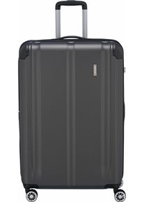 Hartschalen-Trolley Travelite "CITY Reisekoffer Hartschale", Damen, Gr. 113 l, grau (anthrazit), ABS, matt, unifarben, Basic, Koffer Hartschalen-Trolley, mit TSA-Schloss, robustes ABS Reisegep&auml;ck
