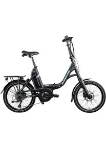 Z&uuml;ndapp E-Bike Z&Uuml;NDAPP "X100 - Bosch Mittelmotor" Gr. 45, schwarz (schwarz, t&uuml;rkis, schwarz), Elektrofahrr&auml;der, 45cm, 20 Zoll (50,80cm), E-Bike, Pedelec, Elektrofahrrad f&uuml;r Damen u. Herren