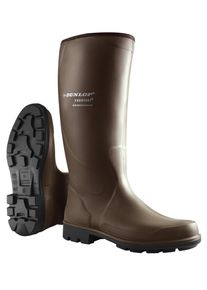 Gummistiefel Dunlop "Purofort Terroir PRO", Damen, Gr. 47, braun (schwarz braun), Obermaterial: 100% Textilmaterial TEXMAT., Schuhe Gummistiefel