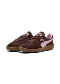 Sneaker Puma "PALERMO VINTAGE UPDATE", Damen, Gr. 40,5, braun (chocolate braun, gum), Textil, mehrfarbig, Schuhe Sneaker, mit Formstrip aus gewalktem Leder, Gummilaufsohle mit leichtem Profil